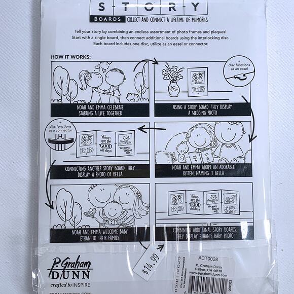 P Graham Dunn "Good Old Days" Story Board Linkable Stand-Up Frame New - Picture 8 of 8